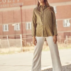 Hemp Shirt Women's Long Sleeve Stirling Shirt -Skin Care Specialty Store Grystphoto HempClothingAus Port 187